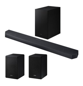 Soundbar SAMSUNG HW-Q700C Czarny + Kolumny głośnikowe SAMSUNG SWA-9500S Czarny (2 szt.)