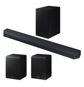 Soundbar SAMSUNG HW-Q60C EN Czarny + Kolumny głośnikowe SAMSUNG SWA-9200S Czarny (2 szt.)