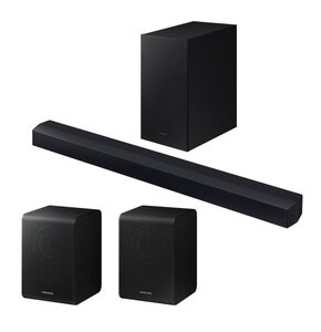 Soundbar SAMSUNG HW-C450 EN Czarny + Kolumny głośnikowe SAMSUNG SWA-9200S Czarny (2 szt.)