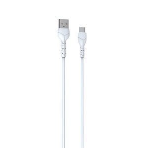 Kabel USB - USB-C DEVIA Kintone 2.1A 1 m Biały (30 szt.)