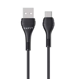 Kabel USB - USB-C HAVIT CB6161 2A 1 m Czarny
