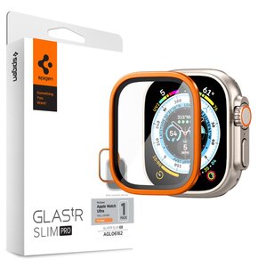 Szkło hartowane SPIGEN Glas.TR Slim Pro do Apple Watch Ultra 1/2 (49 mm) Pomarańczowy