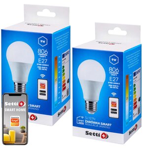 Inteligentna żarówka LED SETTI+ SL127N 10W E27 Wi-Fi (2 sztuki)