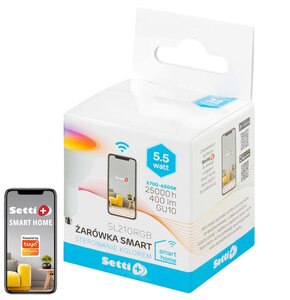 U Inteligentna żarówka LED SETTI+ SL210RGB 5.5W GU10 WiFi