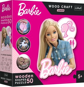 Puzzle TREFL Wood Craft Junior Piękna Barbie 20201 (50 elementów)