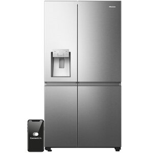Lodówka HISENSE RS818N4TIF Side by Side No Frost 179cm Srebrna Kostkarka