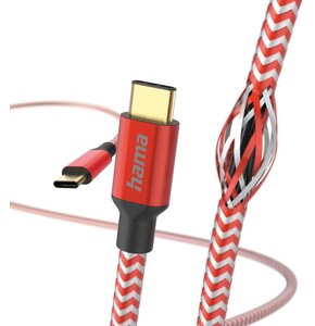 Kabel USB Typ-C - USB Typ-C HAMA 1.5 m Czerwony