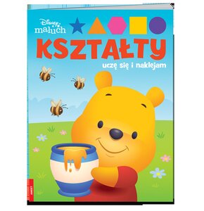 Książka z naklejkami Disney Maluch Kształty Uczę się i naklejam (miękka okładka)