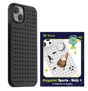 Etui PINIT Dynamic do Apple iPhone 14 Czarny + Pinit Sports Pin (Wzór 1)