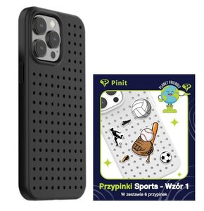 Etui PINIT Dynamic do Apple iPhone 14 Pro Czarny + Pinit Sports Pin (Wzór 1)