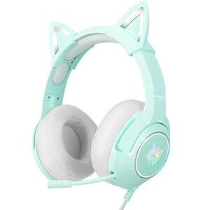Słuchawki ONIKUMA K9 Kocie Uszy RGB Zielony