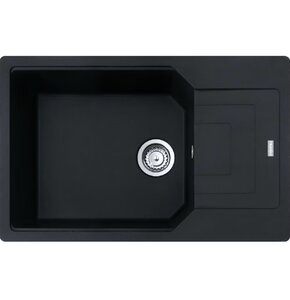 Zlewozmywak jednokomorowy z ociekaczem FRANKE Urban UBG 611-78 XL 114.0687.282 Czarny matowy 50x78