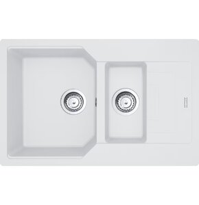 Zlewozmywak półtorakomorowy z ociekaczem FRANKE Urban UBG 651-78 GSC 114.0687.297 Biały polarny 50x78