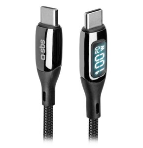 Kabel USB-C - USB-C SBS 100W 1 m Czarny