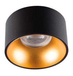 Lampa sufitowa punktowa KANLUX mini Ritti GU10 B/G Czarno-złoty