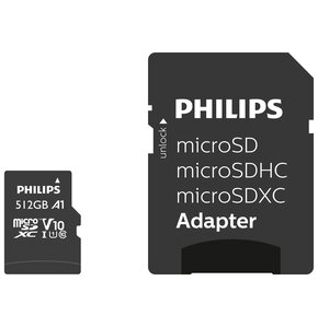 Karta pamięci PHILIPS Class UHS-I U1 SDXC 512GB + Adapter
