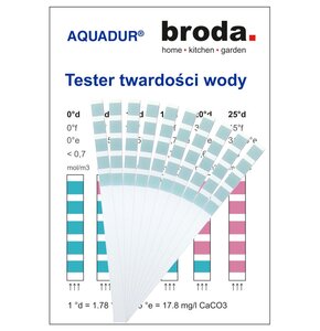 Paskowy tester twardości wody AQUADUR AQUAL91221-10 (10 szt.)