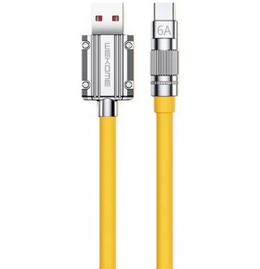 Kabel USB - USB-C WEKOME WDC-186 Wingle Series 1 m Żółty