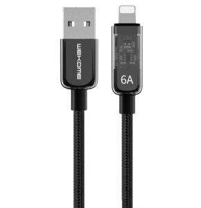Kabel USB - Lightning WEKOME WDC-180 Vanguard Series 1 m Czarny