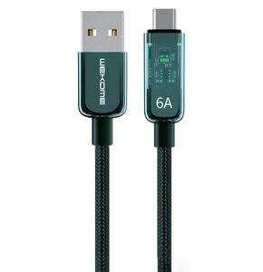 Kabel USB - USB-C WEKOME WDC-180 Vanguard Series 1 m Zielony