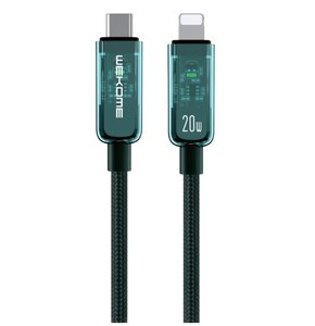 Kabel USB-C - Lightning WEKOME WDC-181 Vanguard Series PD 20W 1.2 m Zielony