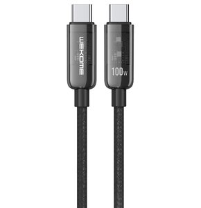 Kabel USB-C - USB-C WEKOME WDC-193 Vanguard Series 100W 1 m Czarny