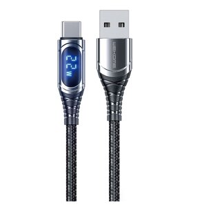Kabel USB - USB-C WEKOME WDC-166 Sakin Series 1 m Szary