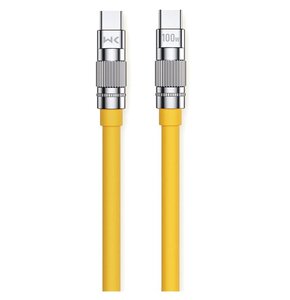Kabel USB-C - USB-C WEKOME WDC-188 Wingle Series 100W 1 m Żółty