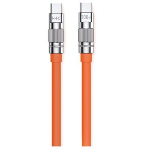 Kabel USB Typ-C - USB Typ-C WEKOME WDC-188 Wingle Series 100W 1 m Pomarańczowy