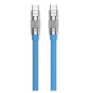 Kabel USB-C - USB-C WEKOME WDC-188 Wingle Series 100W 1 m Niebieski