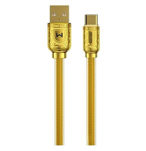 Kabel USB - USB Typ-C WEKOME WDC-161 Sakin Series 1 m Złoty