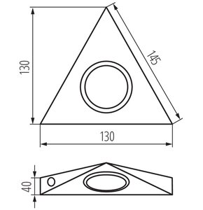 Oprawa podszafkowa KANLUX Zepo LFD-T02/S-C/M Srebrny