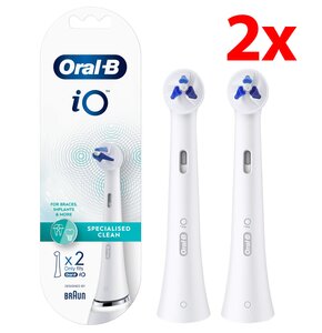Oryginalna końcówka szczoteczki ORAL-B iO Specialized Clean Biały (2 szt.) (Dla osób noszących aparaty ortodontyczne)