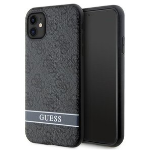 Etui GUESS 4G Printed Stripe do iPhone iPhone 11/Xr Szary