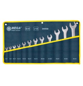 Zestaw kluczy płaskich MEGA 34432 (12 elementów)