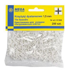Krzyżyki dystansowe MEGA 61360 1.5 mm (200 szt.)