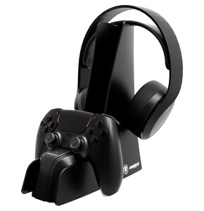 Stacja ładująca SNAKEBYTE Dual: Charge 5 & Headset Stand Czarny