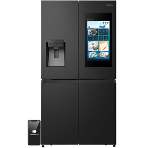 Lodówka HISENSE RQ760N4IFE MD Side by Side No Frost 178.5cm Czarna Kostkarka Wi-Fi ConnectLife My Fresh Choice Ekran TFT