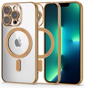 Etui TECH-PROTECT MagShine Magsafe do Apple iPhone 13 Pro Złoty