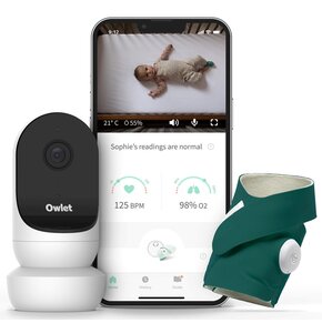 Niania elektroniczna OWLET Cam 2 & Smart Sock 3 monitor oddechu Zielony