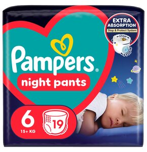 Pieluchomajtki PAMPERS Night Pants 6 (19 szt.)