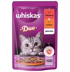 Karma dla kota WHISKAS Duo Wołowina z drobiem 85 g