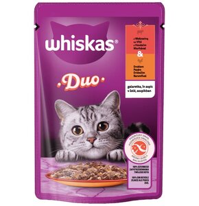 Karma dla kota WHISKAS Duo Wołowina z drobiem 85 g