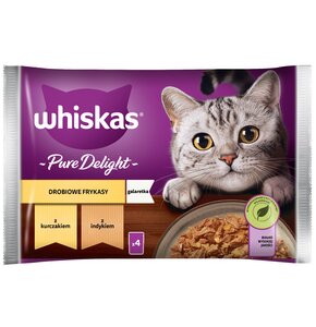 Karma dla kota WHISKAS Pure Delight Drobiowe Frykasy w galaretce (4 x 85 g)
