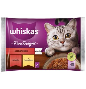 Karma dla kota WHISKAS Pure Delight Wołowina z kurczakiem (4 x 85 g)