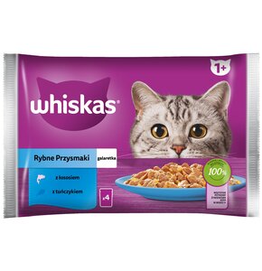 Karma dla kota WHISKAS Rybne Przysmaki Tuńczyk i Łosoś (4 x 85 g)