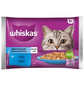 Karma dla kota WHISKAS Rybne Przysmaki Tuńczyk i Łosoś (4 x 85 g)