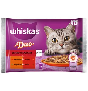 Karma dla kota WHISKAS Duo Zestawy Klasyczne (4 x 85 g)