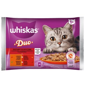 Karma dla kota WHISKAS Duo Zestawy Klasyczne (4 x 85 g)
