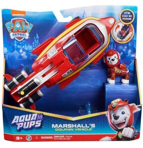 Pojazd SPIN MASTER Psi Patrol: Aqua Pups Delfin + figurka Marshall